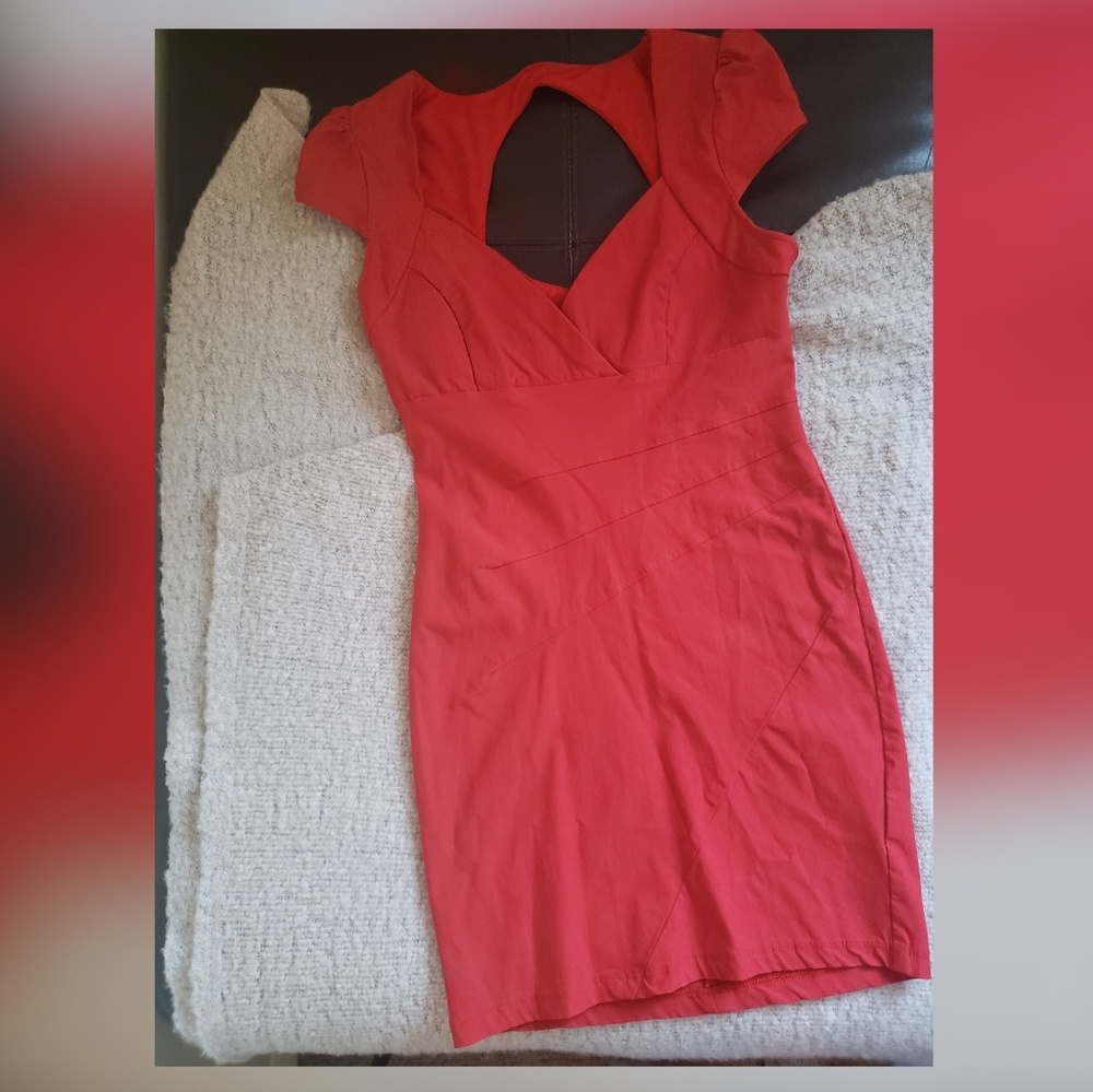 Red mini dress